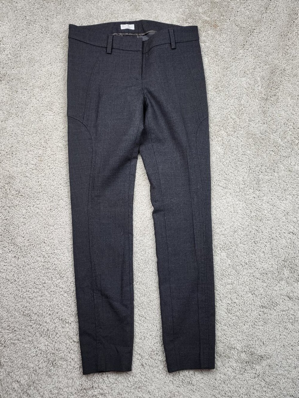 Brunello Cucinelli Gunex Womens Pants USA 2 Grey Made in Italy